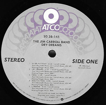 The Jim Carroll Band : Dry Dreams (LP, Album, Spe)
