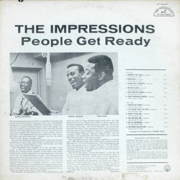 The Impressions : People Get Ready (LP, Album)