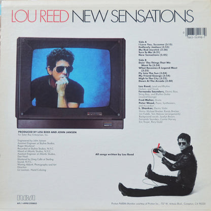 Lou Reed : New Sensations (LP, Album, Ind)