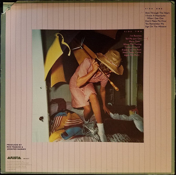 Jennifer Warnes : Shot Through The Heart (LP, Album, San)