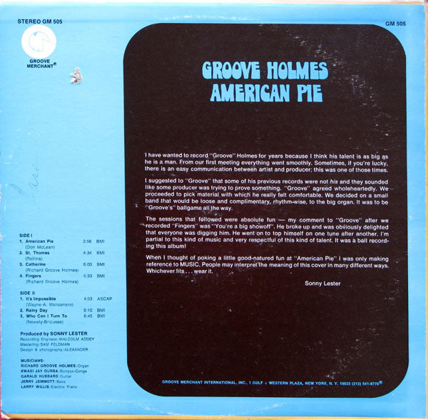 Groove Holmes* : American Pie (LP, Album)