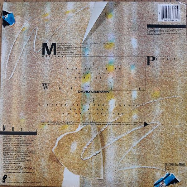 David Liebman : What It Is (LP, Album)