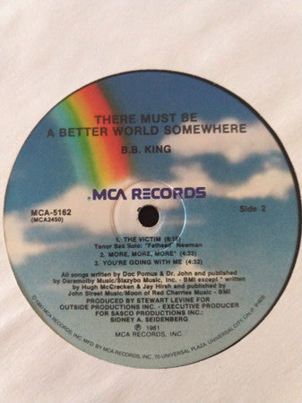 B.B. King : There Must Be A Better World Somewhere (LP, Album, Pin)