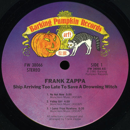 Zappa* : Ship Arriving Too Late To Save A Drowning Witch (LP, Album, Ter)