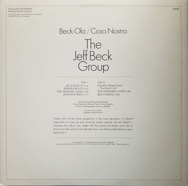 The Jeff Beck Group* : Beck-Ola (LP, Album, RE, Car)