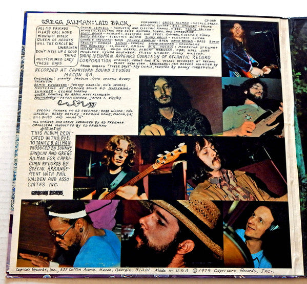 Gregg Allman : Laid Back (LP, Album, Gat)