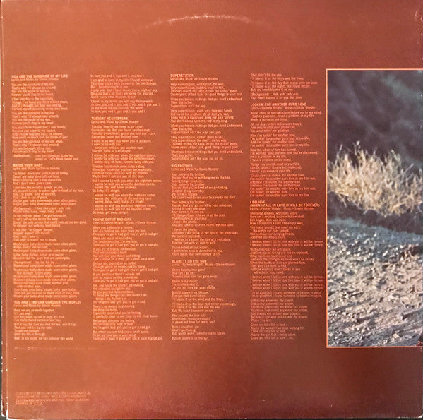 Stevie Wonder : Talking Book (LP, Album, RE, RP, Mon)