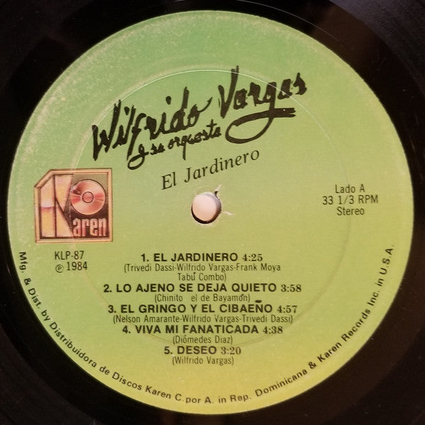 Wilfrido Vargas Y Su Orquesta* : Wilfrido El Jardinero (LP, Album)