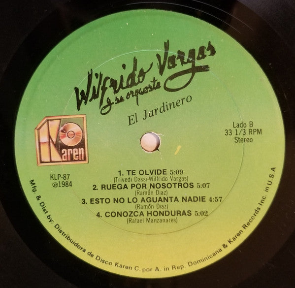 Wilfrido Vargas Y Su Orquesta* : Wilfrido El Jardinero (LP, Album)