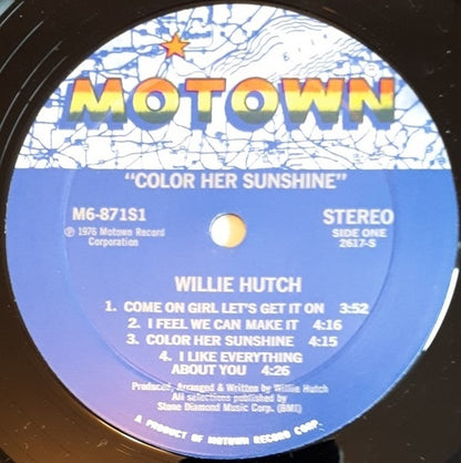 Willie Hutch : Color Her Sunshine (LP, Album, Mon)