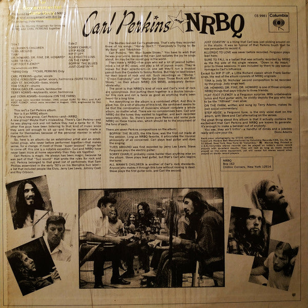 Carl Perkins And NRBQ : Boppin' The Blues (LP, Album, RP)