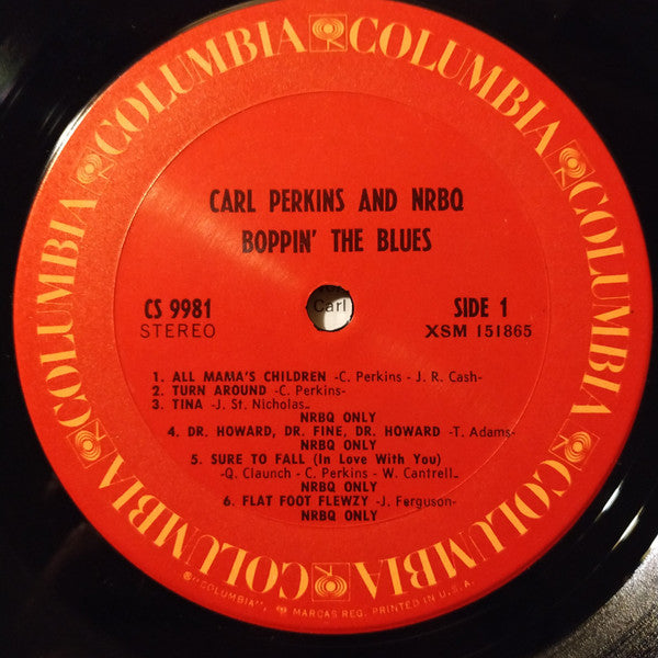 Carl Perkins And NRBQ : Boppin' The Blues (LP, Album, RP)