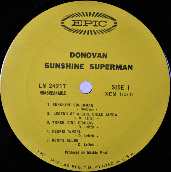 Donovan : Sunshine Superman (LP, Album, Mono, Ter)