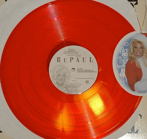 RuPaul : Little Drummer Boy (Remixes) (12", Promo, Red)