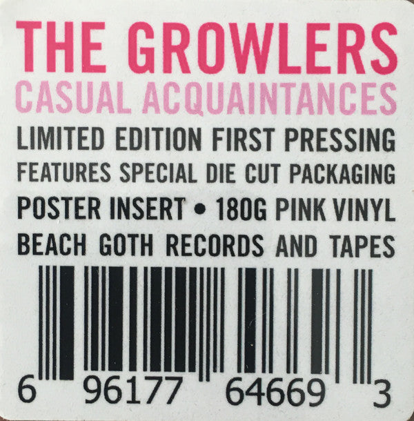 The Growlers (2) : Casual Acquaintances (LP, Album, Pin)
