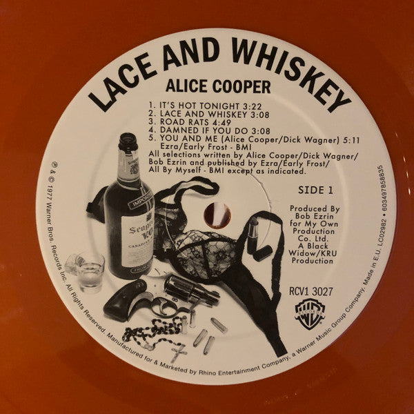 Alice Cooper (2) : Lace And Whiskey (LP, Album, Ltd, RE, Bro)