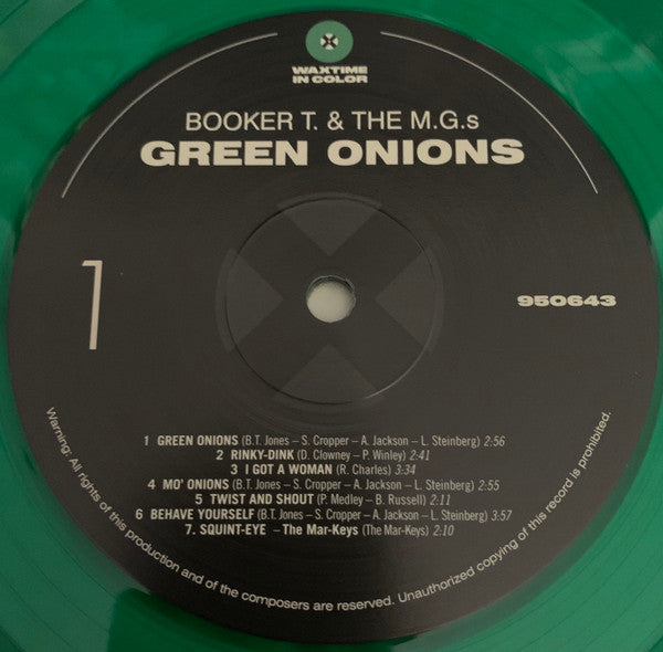 Booker T. & The M.G.s* : Green Onions (LP, Album, Ltd, RE, RM, Gre)