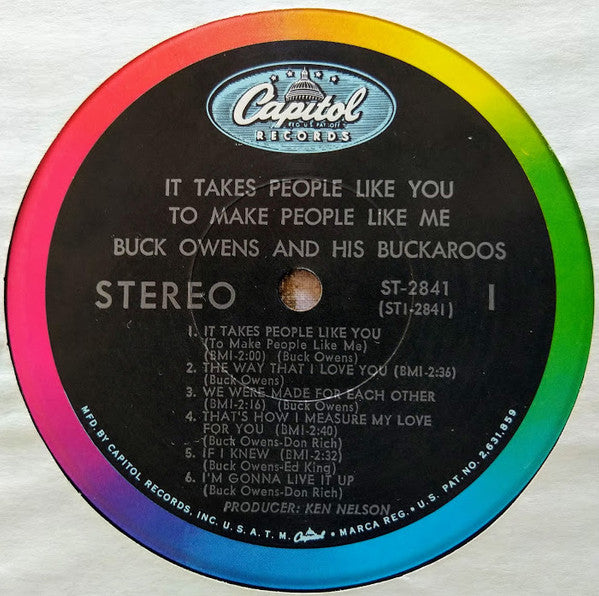 Buck Owens And The Buckaroos* : It Takes People Like You To Make People Like Me (LP, Album, Scr)