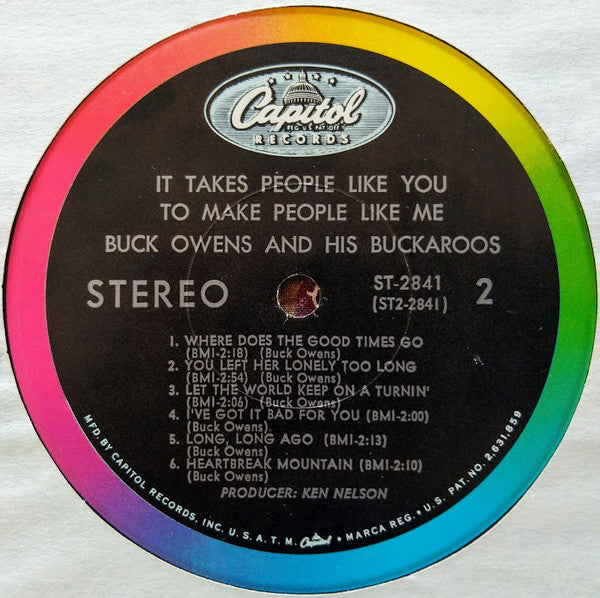 Buck Owens And The Buckaroos* : It Takes People Like You To Make People Like Me (LP, Album, Scr)