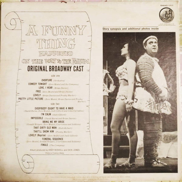 "A Funny Thing Happened On The Way To The Forum" Original Broadway Cast : A Funny Thing Happened On The Way To The Forum (LP, Album)