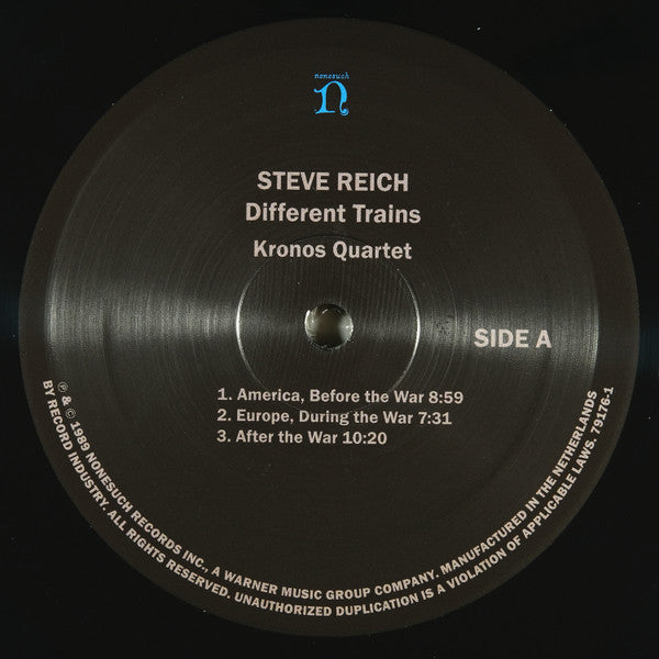 Steve Reich - Kronos Quartet / Pat Metheny : Different Trains / Electric Counterpoint (LP, Album, RE)
