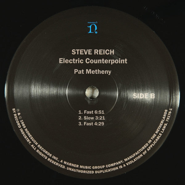Steve Reich - Kronos Quartet / Pat Metheny : Different Trains / Electric Counterpoint (LP, Album, RE)