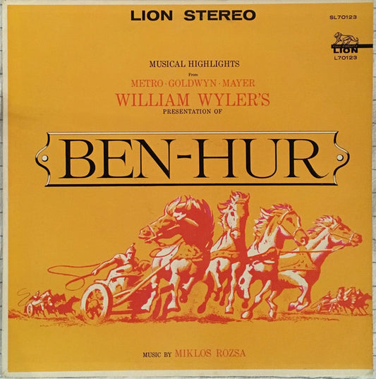 Miklós Rózsa : Musical Highlights From Ben-Hur (LP, Album)