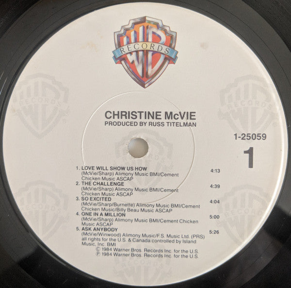 Christine McVie : Christine McVie (LP, Album, Win)