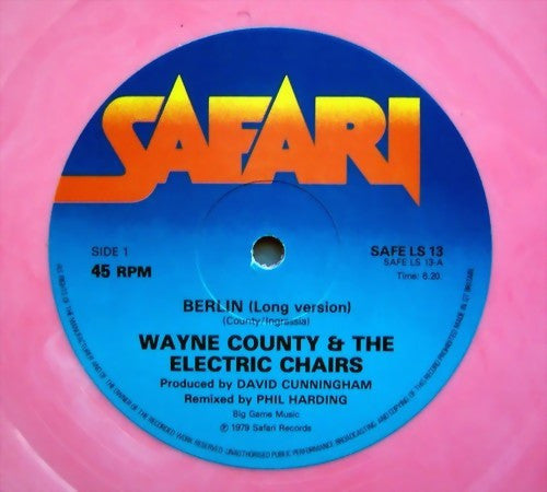 Wayne County & The Electric Chairs* : Berlin (Long Version) (12", Single, Pin)