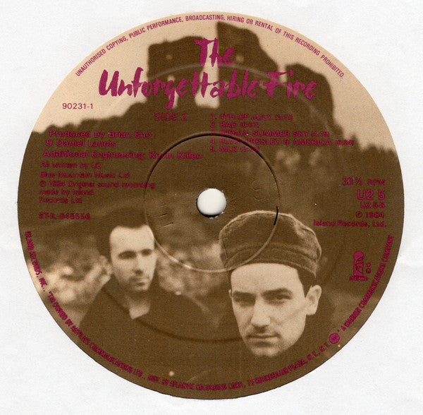U2 : The Unforgettable Fire (LP, Album, Spe)
