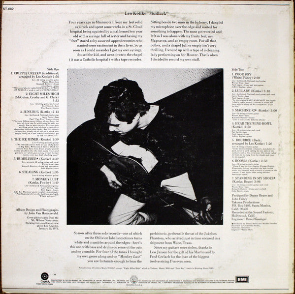Leo Kottke : Mudlark (LP, Album, RP, Los)