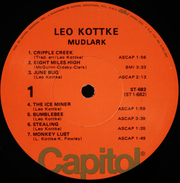 Leo Kottke : Mudlark (LP, Album, RP, Los)