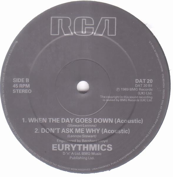 Eurythmics : Don't Ask Me Why (12", Ltd, Num, Pos)