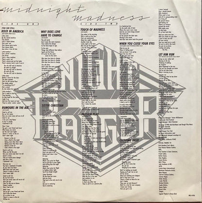 Night Ranger : Midnight Madness (LP, Album, Glo)