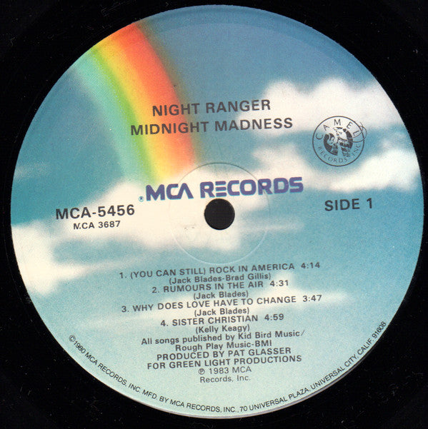 Night Ranger : Midnight Madness (LP, Album, Glo)