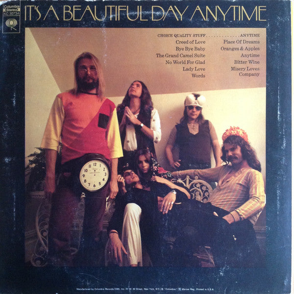 It's A Beautiful Day : Choice Quality Stuff / Anytime (LP, Album, San)