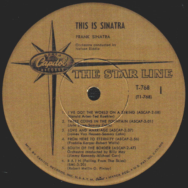 Frank Sinatra : This Is Sinatra! (LP, Comp, Mono, RE, Scr)