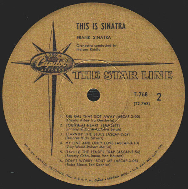 Frank Sinatra : This Is Sinatra! (LP, Comp, Mono, RE, Scr)