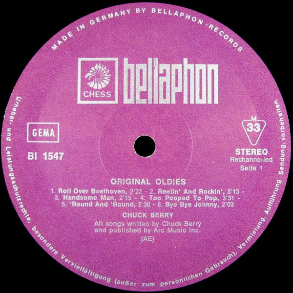 Chuck Berry : Original Oldies (LP, Comp)