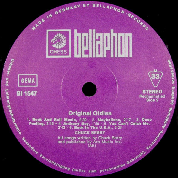 Chuck Berry : Original Oldies (LP, Comp)