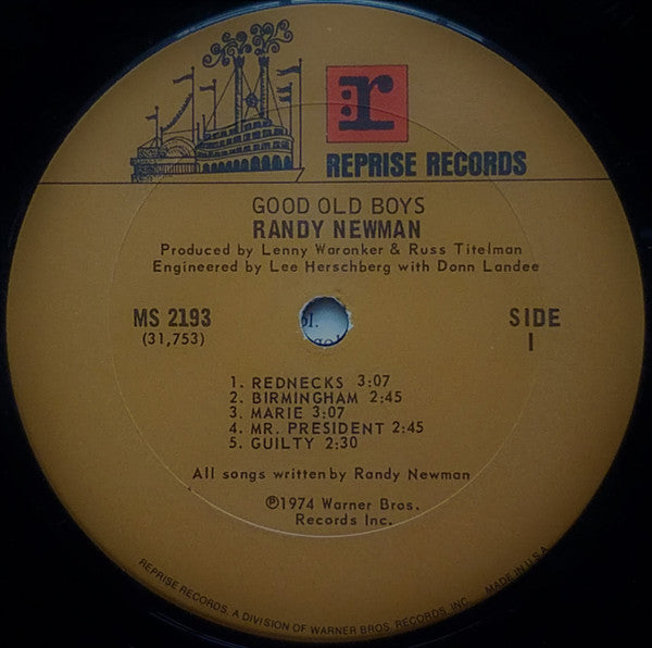 Randy Newman : Good Old Boys (LP, Album, Pit)