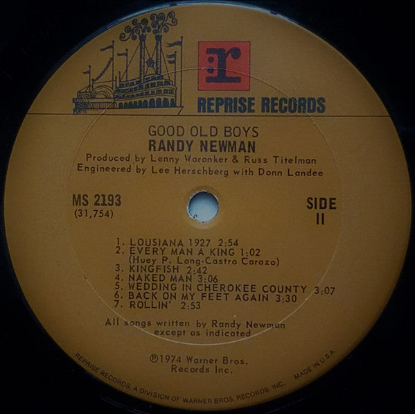 Randy Newman : Good Old Boys (LP, Album, Pit)