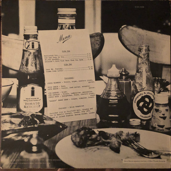 Traffic : Welcome To The Canteen (LP, Album, Ter)