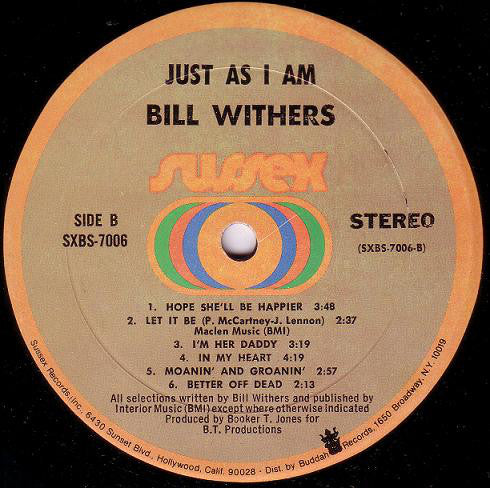 Bill Withers : Just As I Am (LP, Album, Son)