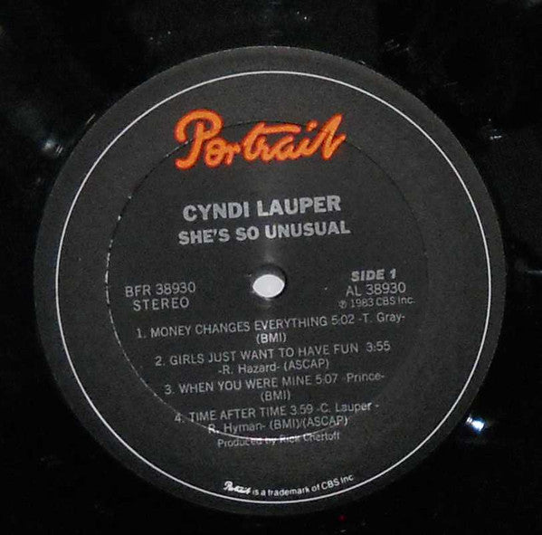 Cyndi Lauper : She's So Unusual (LP, Album, Pit)