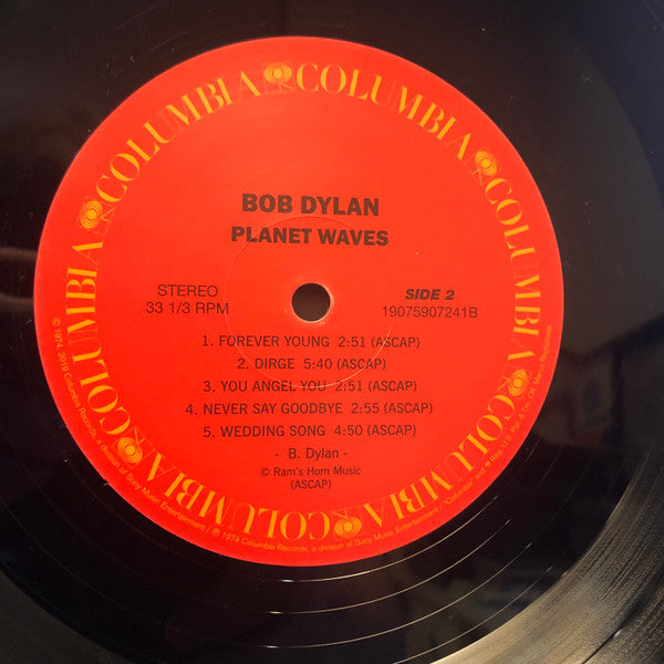Bob Dylan : Planet Waves (LP, Album, RE)