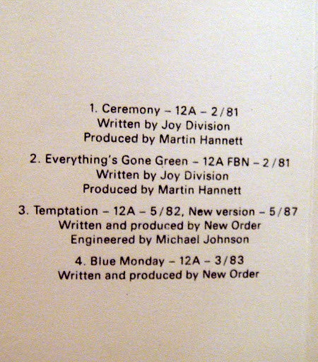 New Order : Substance (Cass, Comp, SR,)