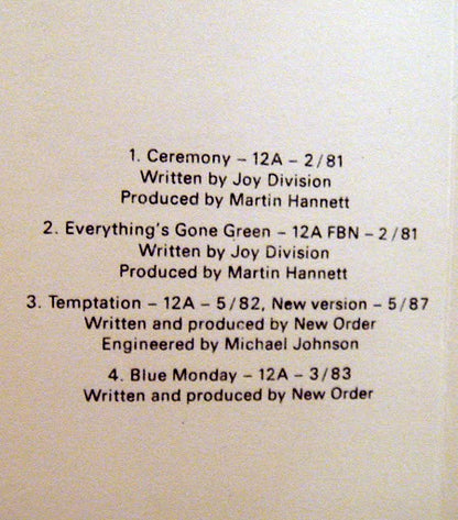 New Order : Substance (Cass, Comp, SR,)