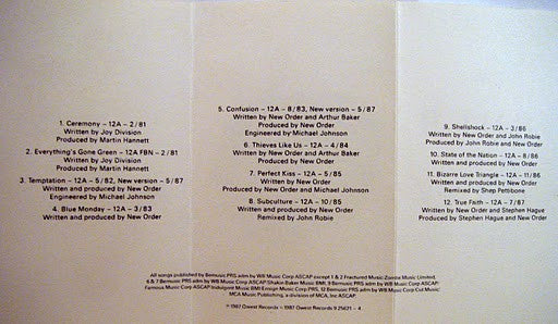 New Order : Substance (Cass, Comp, SR,)