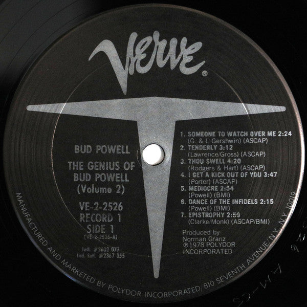 Bud Powell : The Genius Of Bud Powell (Volume 2) (2xLP, Comp, Mono)